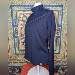 Sugoi Black Side Zip  Mock Neck Top Large